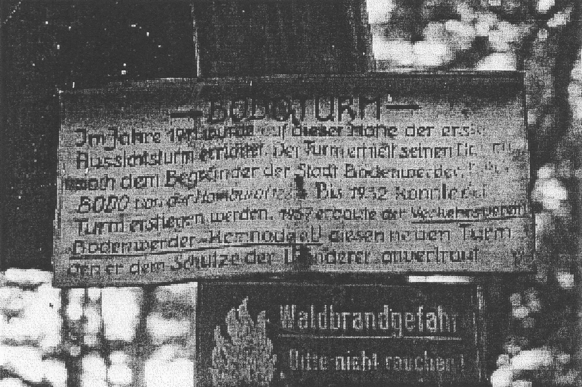 Inschrift am Bodoturm